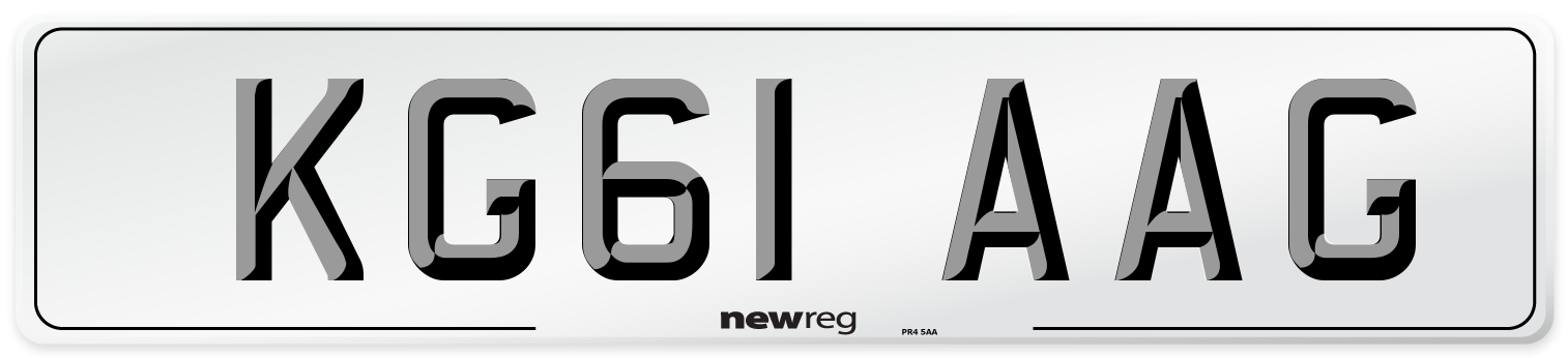 KG61 AAG Number Plate from New Reg